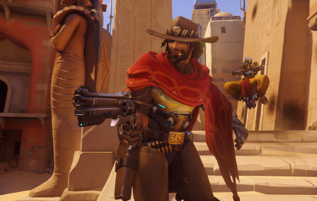 Cassidy aiming his pistol