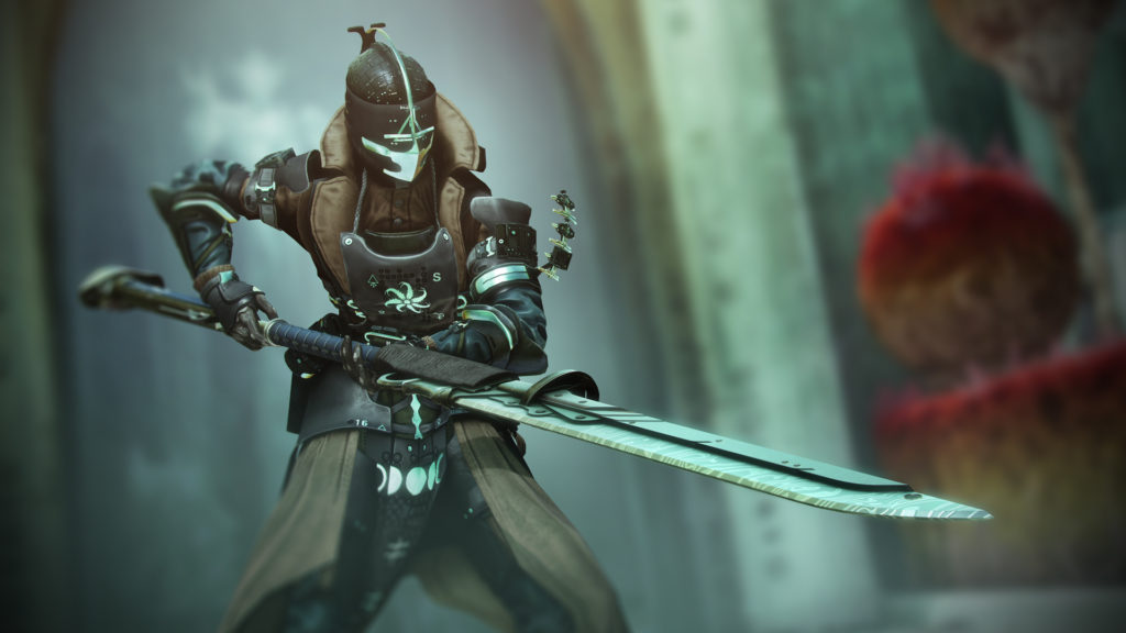 A Warlock brandishes a glaive on Savathun's Throne World in Destiny 2.