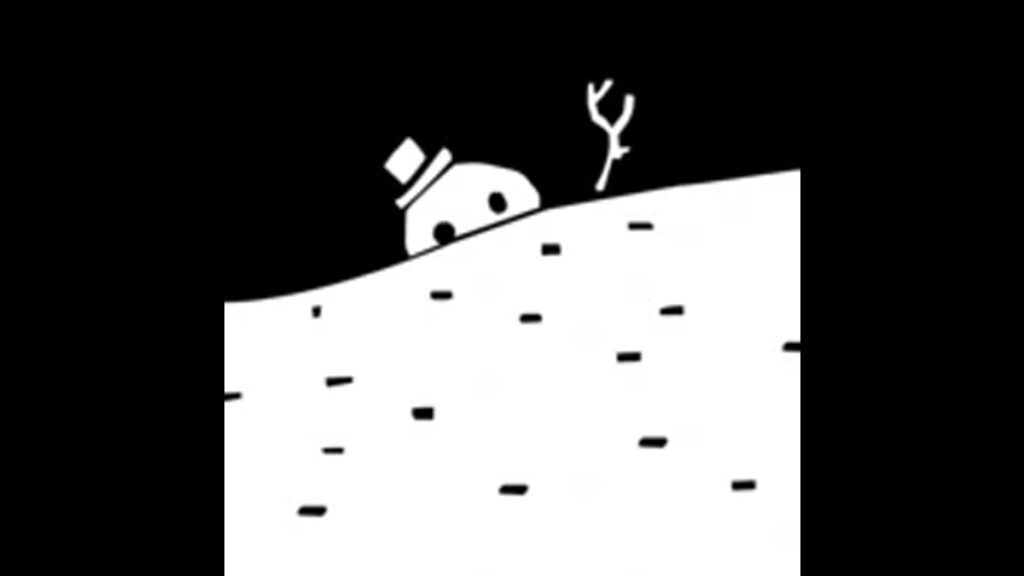 Fortnite's Buried Snowman black and white banner.