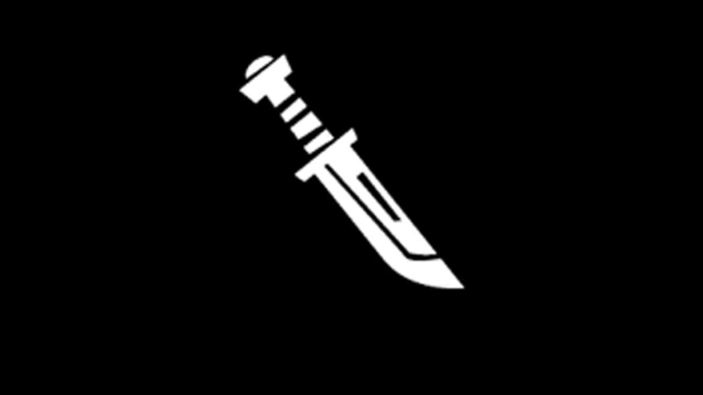 Fortnite's Knife black and white banner.