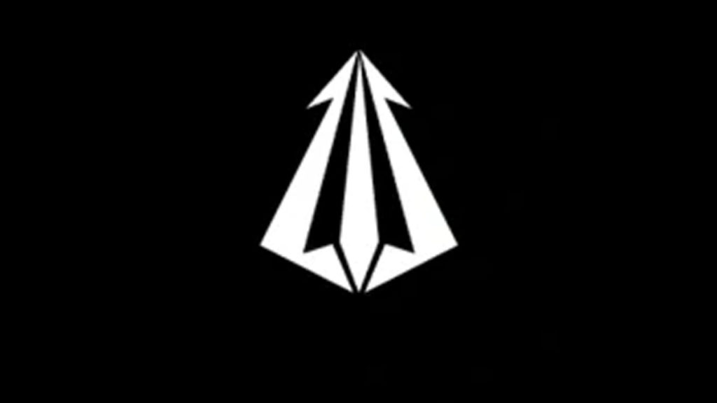Fortnite's Villain emblem black and white banner.