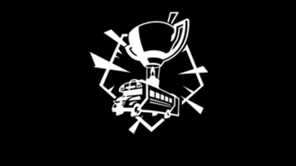 Fortnite's World Cup 2019 black and white banner.