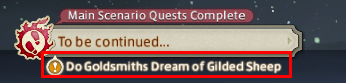 Button showing the current and next MSQ.