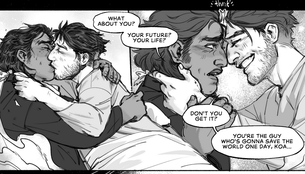 Comic Panel of Gibraltar and Nik's relationship from Apex Legends