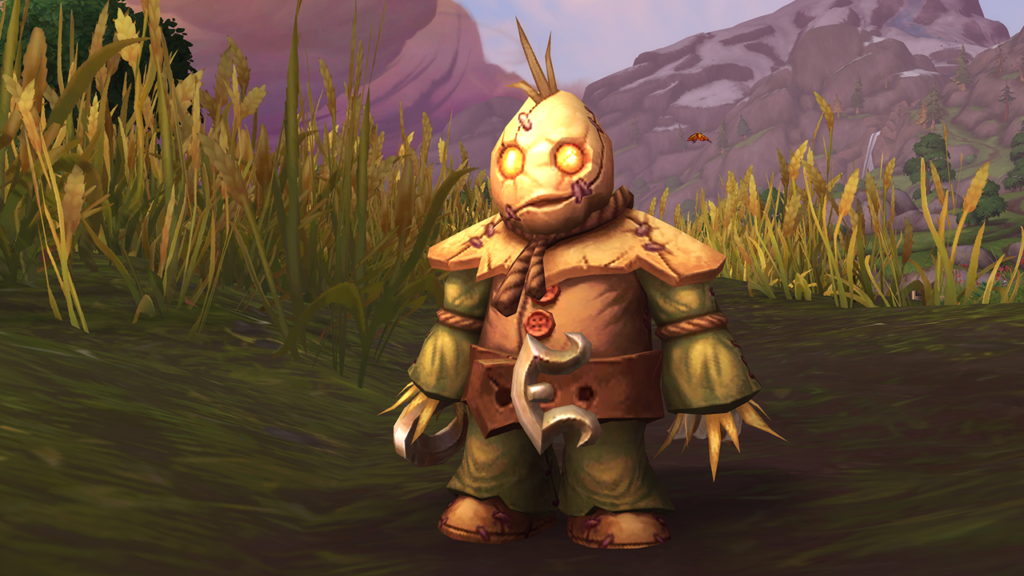 Ichabod harvest golem pet surrounded by grass.