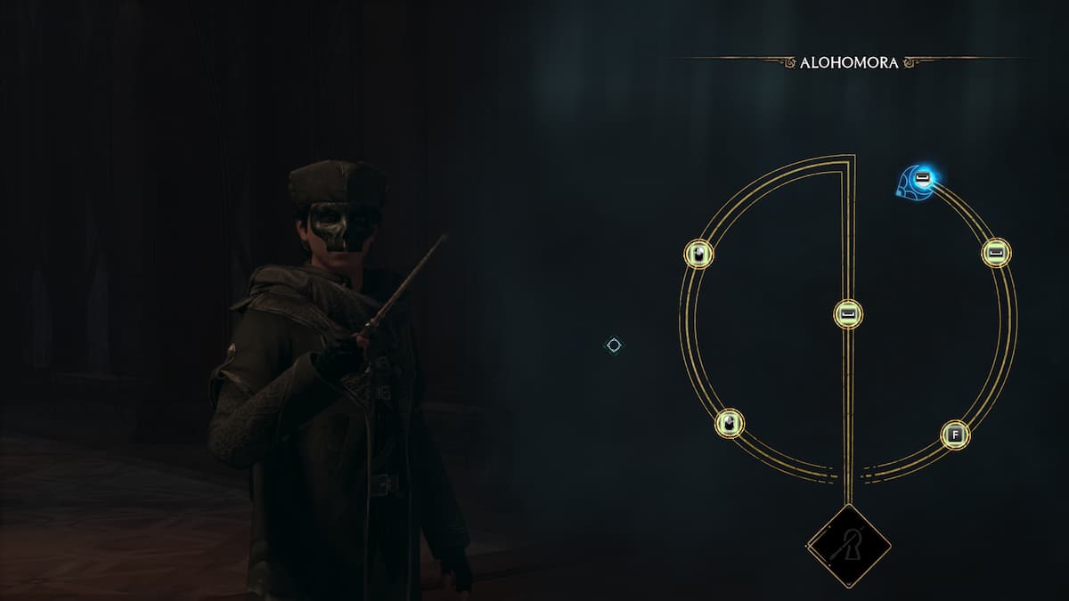 Image of a wizard in Hogwarts Legacy learning the Alohomora Spell.