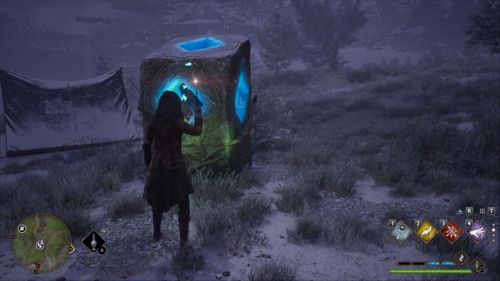 A screenshot of a block item during the moonstone pillar Merlin Trial.